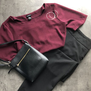 Torrid Oxblood Box Blouse